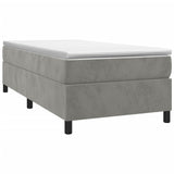 Cadre de lit sans matelas gris clair 80x200 cm velours