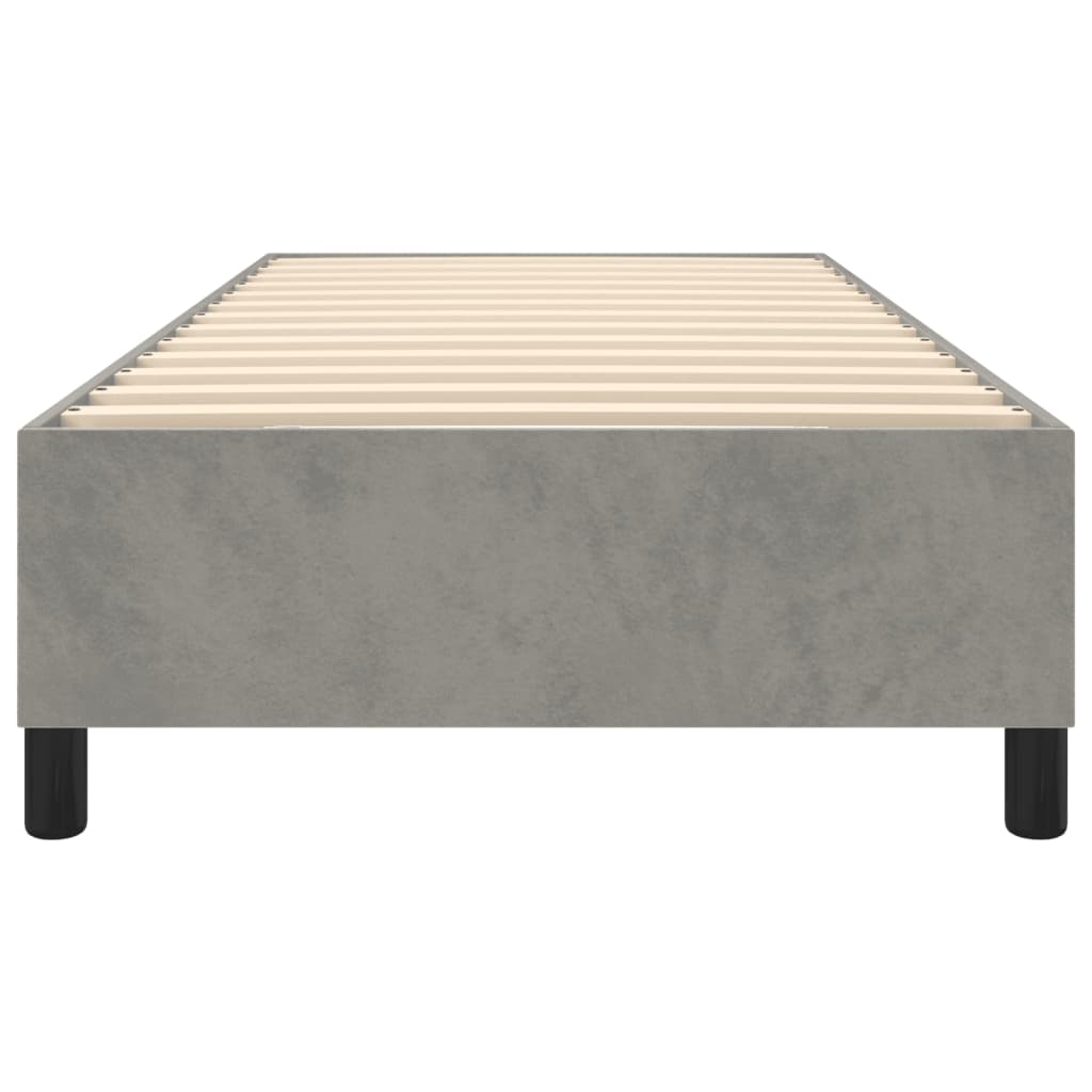 Cadre de lit sans matelas gris clair 80x200 cm velours