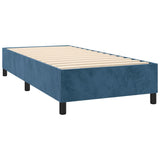 Cadre de lit sans matelas bleu foncé 80x200 cm velours