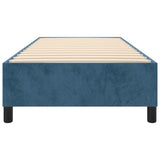 Cadre de lit sans matelas bleu foncé 80x200 cm velours