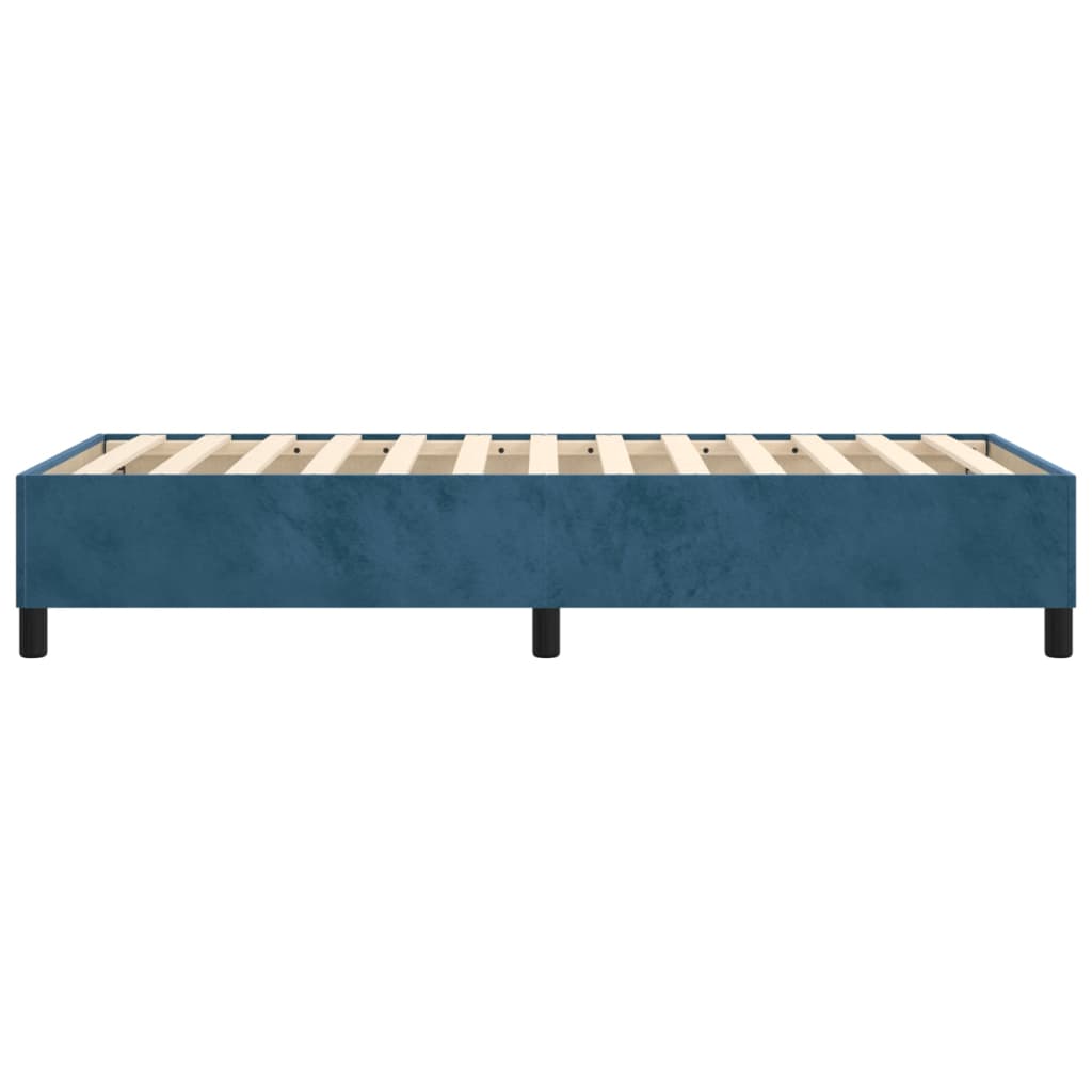 Cadre de lit sans matelas bleu foncé 80x200 cm velours