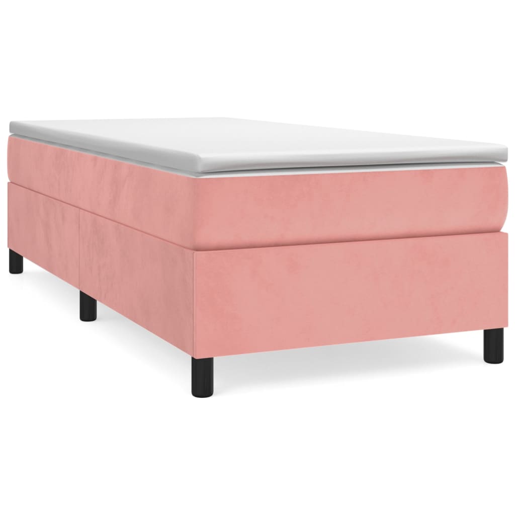 Cadre de lit sans matelas rose 80x200 cm velours