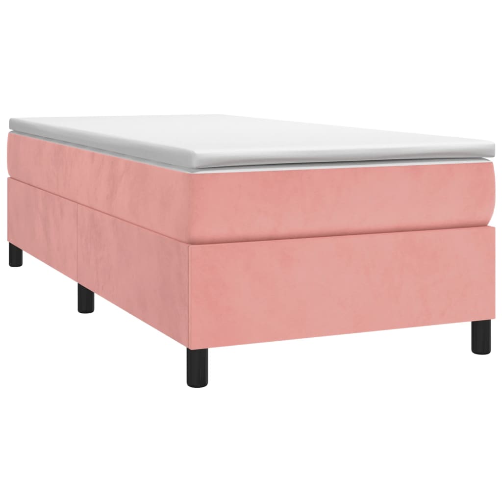 Cadre de lit sans matelas rose 80x200 cm velours