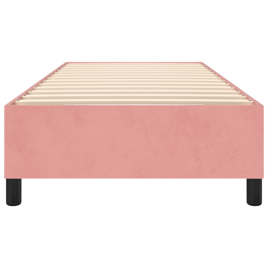 Cadre de lit sans matelas rose 80x200 cm velours