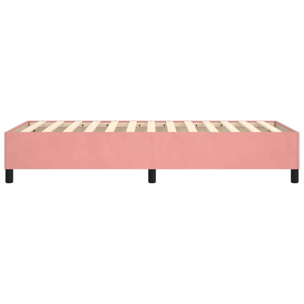 Cadre de lit sans matelas rose 80x200 cm velours