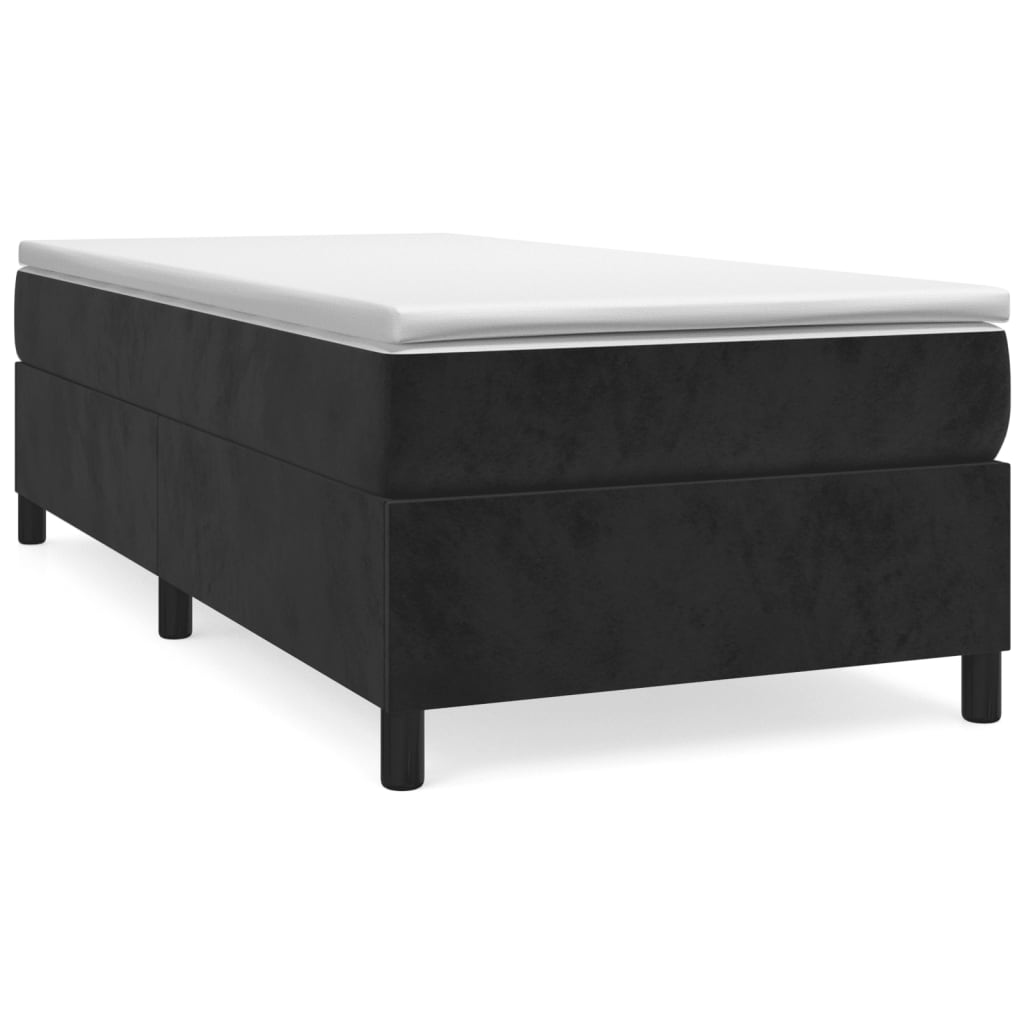 Cadre de lit sans matelas noir 90x190 cm velours