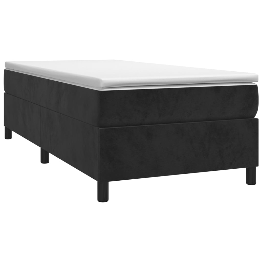 Cadre de lit sans matelas noir 90x190 cm velours