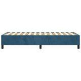 Cadre de lit sans matelas bleu foncé 90x190 cm velours