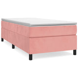 Cadre de lit sans matelas rose 90x190 cm velours