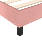 Cadre de lit sans matelas rose 90x190 cm velours