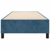 Cadre de lit sans matelas bleu foncé 90x200 cm velours