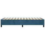 Cadre de lit sans matelas bleu foncé 90x200 cm velours