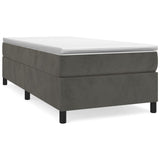 Cadre de lit sans matelas gris foncé 100x200 cm velours