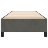 Cadre de lit sans matelas gris foncé 100x200 cm velours