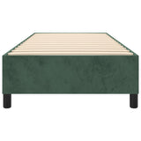 Cadre de lit sans matelas vert foncé 100x200 cm velours