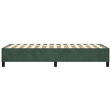 Cadre de lit sans matelas vert foncé 100x200 cm velours