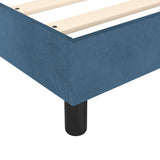 Cadre de lit sans matelas bleu foncé 100x200 cm velours