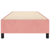 Cadre de lit sans matelas rose 100x200 cm velours