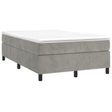 Cadre de lit sans matelas gris clair 120x200 cm velours