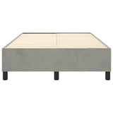 Cadre de lit sans matelas gris clair 120x200 cm velours