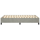 Cadre de lit sans matelas gris clair 120x200 cm velours