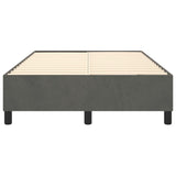 Cadre de lit sans matelas gris foncé 120x200 cm velours