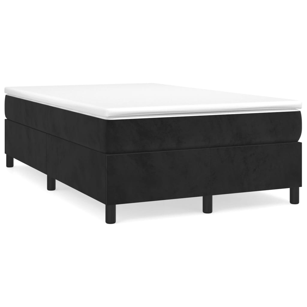 Cadre de lit sans matelas noir 120x200 cm velours