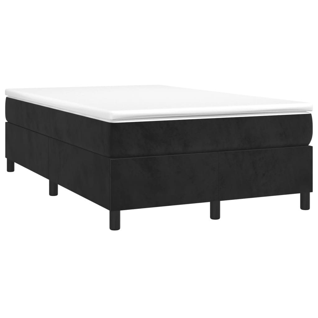 Cadre de lit sans matelas noir 120x200 cm velours