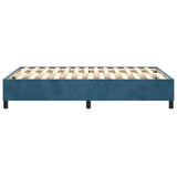 Cadre de lit sans matelas bleu foncé 120x200 cm velours