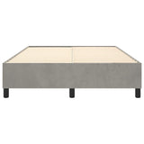 Cadre de lit sans matelas gris clair 140x190 cm velours