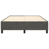 Cadre de lit sans matelas gris foncé 140x190 cm velours