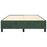 Cadre de lit sans matelas vert foncé 140x190 cm velours