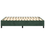 Cadre de lit sans matelas vert foncé 140x190 cm velours