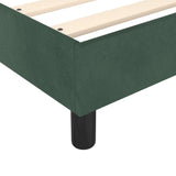 Cadre de lit sans matelas vert foncé 140x190 cm velours