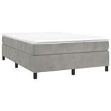 Cadre de lit sans matelas gris clair 140x200 cm velours