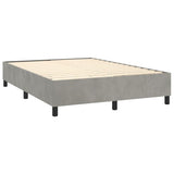 Cadre de lit sans matelas gris clair 140x200 cm velours