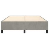 Cadre de lit sans matelas gris clair 140x200 cm velours