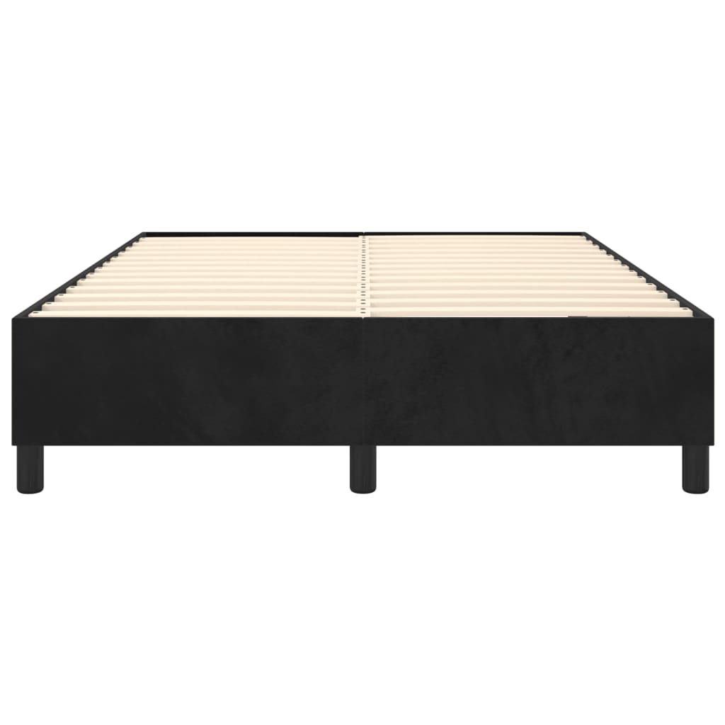 Cadre de lit sans matelas noir 140x200 cm velours