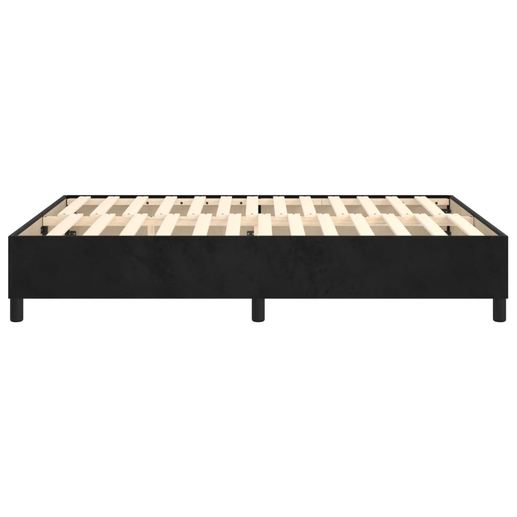 Cadre de lit sans matelas noir 140x200 cm velours