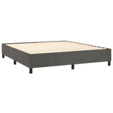 Cadre de lit sans matelas gris foncé 160x200 cm velours