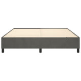 Cadre de lit sans matelas gris foncé 160x200 cm velours