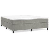 Cadre de lit sans matelas gris clair 180x200 cm velours