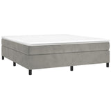 Cadre de lit sans matelas gris clair 180x200 cm velours