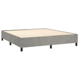 Cadre de lit sans matelas gris clair 180x200 cm velours