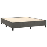 Cadre de lit sans matelas gris foncé 180x200 cm velours