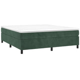 Cadre de lit sans matelas vert foncé 180x200 cm velours