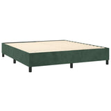 Cadre de lit sans matelas vert foncé 180x200 cm velours