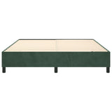 Cadre de lit sans matelas vert foncé 180x200 cm velours