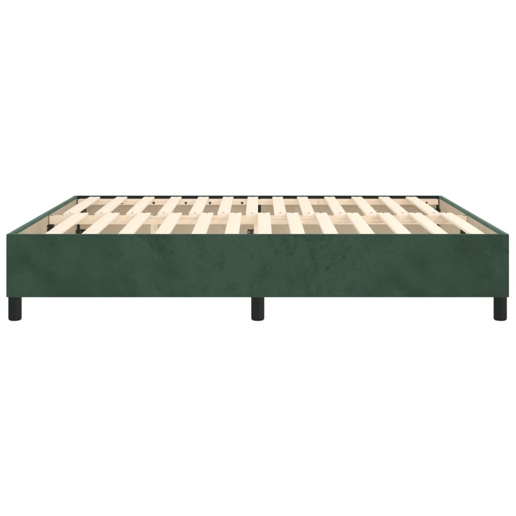 Cadre de lit sans matelas vert foncé 180x200 cm velours