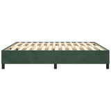 Cadre de lit sans matelas vert foncé 180x200 cm velours